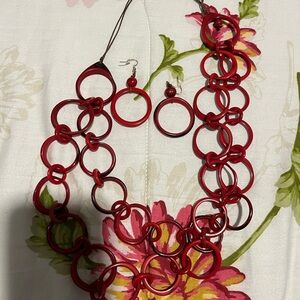 Red Tagua Nut Necklace Set
Brand New never worn